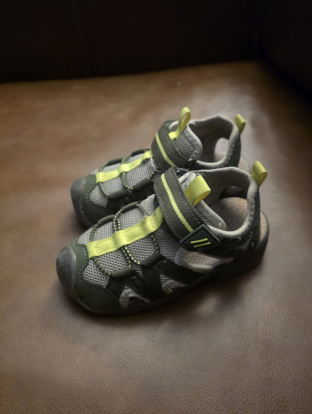 Todder Grey and Lime Active Sandals